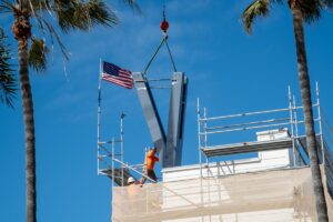 crane removing arch