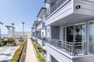 new paint job on building 1 overlooking clubhouse